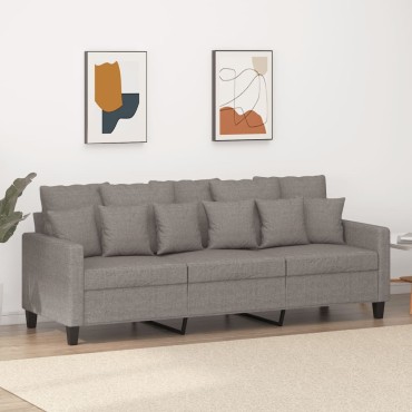 vidaXL Καναπές Τριθέσιος Taupe Υφασμάτινος 198x77x80cm 1 τεμ.