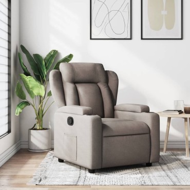 vidaXL Πολυθρόνα Ανακλινόμενη Taupe Υφασμάτινη 77x94,5x100cm 1 τεμ.