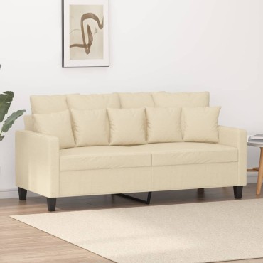 vidaXL Καναπές Διθέσιος Κρεμ Υφασμάτινος 158x77x80cm 1 τεμ.