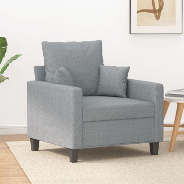 vidaXL Πολυθρόνα Ανοιχτό Γκρι Υφασμάτινη 78x77x80cm 1 τεμ. Γωνιακός