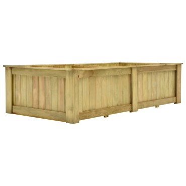 vidaXL Υπερυψωμένη Γλάστρα 196 x 100 x 50 εκ. Εμποτισμένο Ξύλο Πεύκου