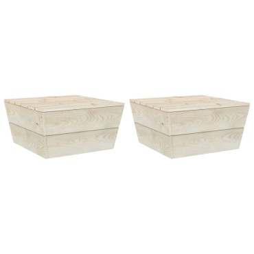 vidaXL Τραπέζια Κήπου 2 τεμ. 60x60x30cm Εμποτισμένο Ξύλο Ερυθρελάτης Διθέσιος