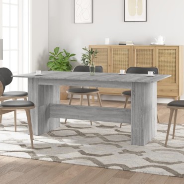 vidaXL Τραπεζαρία Γκρι Sonoma 180x90x76cm από Επεξεργασμένο Ξύλο 1 τεμ.