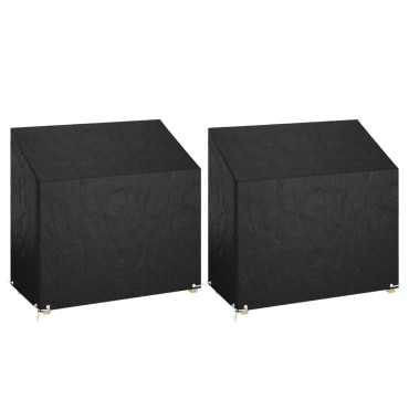 vidaXL Καλύμματα Πάγκου με 8 Κρίκους 2 τεμ. 130x70x70/88cm Πολυαιθ.