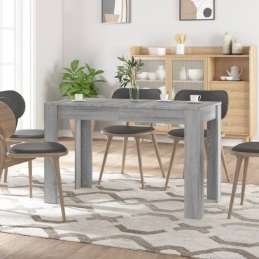 vidaXL Τραπεζαρία Γκρι Sonoma 120x60x76cm από Επεξεργασμένο Ξύλο 1 τεμ.