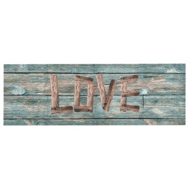 vidaXL Πατάκι Κουζίνας Σχέδιο Love Πλενόμενο 60 x 300 εκ.