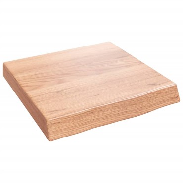 vidaXL Ράφι Τοίχου Ανοιχτό Καφέ 40x40x(2-6)cm Επεξ. Μασίφ Ξύλο Δρυός 1 τεμ.