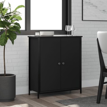 vidaXL Ντουλάπι Μαύρο 70x30x80cm από Επεξεργασμένο Ξύλο 1 τεμ.