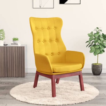 vidaXL Πολυθρόνα Relax Κίτρινο Μουσταρδί Υφασμάτινη 70x77x94cm 1 τεμ.