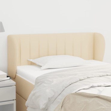 vidaXL Κεφαλάρι με Πτερύγια Κρεμ 103x23x78/88cm Υφασμάτινο 1 τεμ.