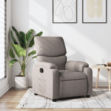 vidaXL Πολυθρόνα Ανακλινόμενη Taupe Υφασμάτινη 75x99x99cm 1 τεμ.