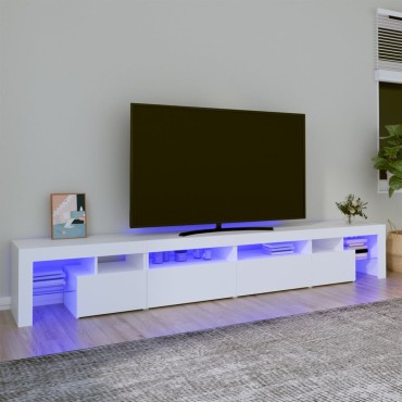 vidaXL Έπιπλο Τηλεόρασης με LED Λευκό 260x36,5x40cm