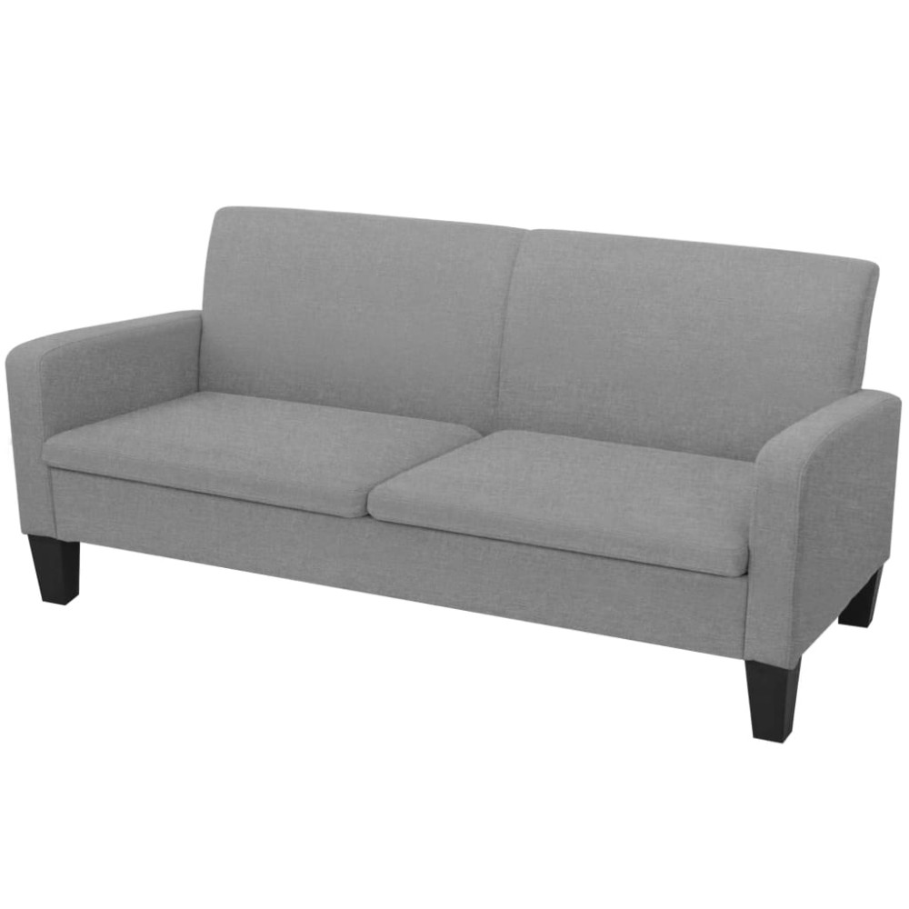 vidaXL Καναπές Τριθέσιος Ανοιχτό Γκρι 180x65x76cm 1 τεμ.