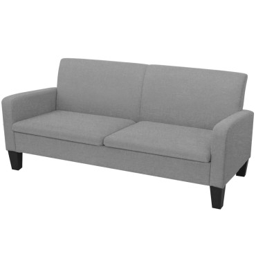 vidaXL Καναπές Τριθέσιος Ανοιχτό Γκρι 180x65x76cm 1 τεμ.