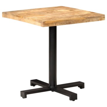 vidaXL Τραπέζι Bistro Τετράγωνο 70x70x75cm Ακατέργαστο Ξύλο Μάνγκο 1 τεμ.