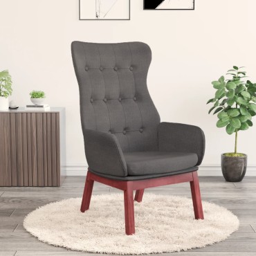 vidaXL Πολυθρόνα Relax Σκούρο Γκρι Υφασμάτινη 70x77x94cm 1 τεμ.