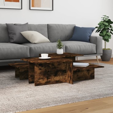 vidaXL Τραπεζάκια Σαλονιού 2 τεμ. Καπνιστή Oak Επεξ. Ξύλο 111,5x50x33cm