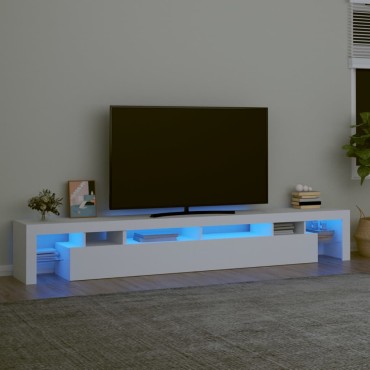 vidaXL Έπιπλο Τηλεόρασης με LED Λευκό 260x36,5x40cm