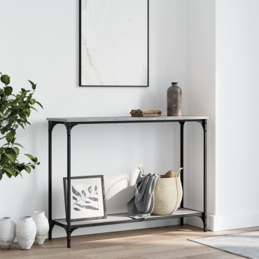 vidaXL Τραπέζι Κονσόλα Γκρι Sonoma 101x30,5x75cm Επεξεργασμένο Ξύλο 1 τεμ.
