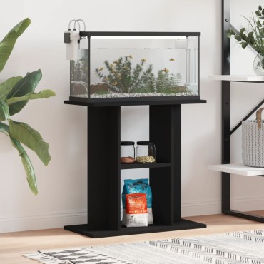 vidaXL Βάση Ενυδρείου Μαύρη 60 x 30 x 60 εκ. από Επεξεργασμένο Ξύλο