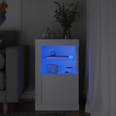 vidaXL Nτουλάπι Βοηθητικό με Φώτα LED Λευκό από Επεξεργασμένο ξύλο 41x37x67cm