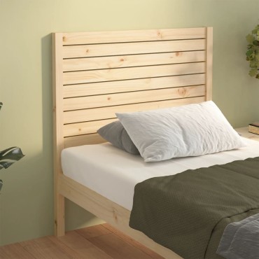 vidaXL Κεφαλάρι Κρεβατιού 81x4x100cm από Μασίφ Ξύλο Πεύκου 1 τεμ.