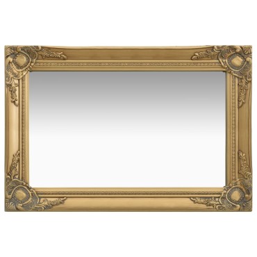 vidaXL Καθρέφτης Τοίχου με Μπαρόκ Στιλ Χρυσός 60 x 40 εκ.