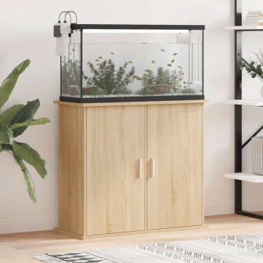 vidaXL Βάση Ενυδρείου Sonoma Δρυς 81x36x73 εκ. από Επεξεργασμένο Ξύλο