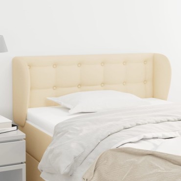 vidaXL Κεφαλάρι με Πτερύγια Κρεμ 103x23x78/88cm Υφασμάτινο 1 τεμ.
