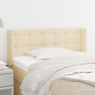vidaXL Κεφαλάρι με Πτερύγια Κρεμ 103x16x78/88cm Υφασμάτινο 1 τεμ.