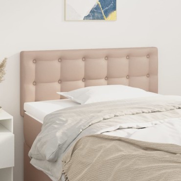 vidaXL Κεφαλάρι Κρεβατιού Καπουτσίνο 100x5x78/88cm Συνθετικό Δέρμα 1 τεμ.