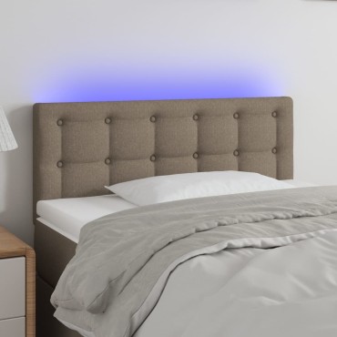 vidaXL Κεφαλάρι Κρεβατιού LED Taupe 80x5x78/88cm Υφασμάτινο 1 τεμ.