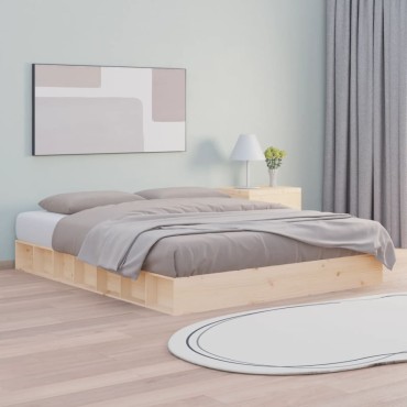vidaXL Πλαίσιο Κρεβατιού 120x200cm από Μασίφ Ξύλο 1 τεμ. - Μονό