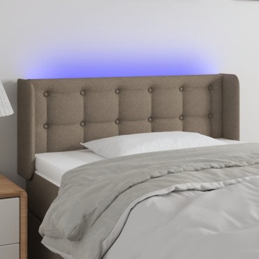vidaXL Κεφαλάρι Κρεβατιού LED Taupe 83x16x78/88cm Υφασμάτινο 1 τεμ.