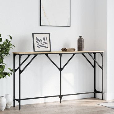 vidaXL Τραπέζι Κονσόλα Sonoma Δρυς 140x23x75cm από Επεξεργ. Ξύλο 1 τεμ.