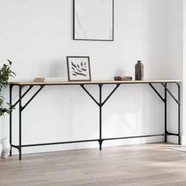vidaXL Τραπέζι Κονσόλα Sonoma Δρυς 200x29x75cm Επεξεργασμένο Ξύλο 1 τεμ.