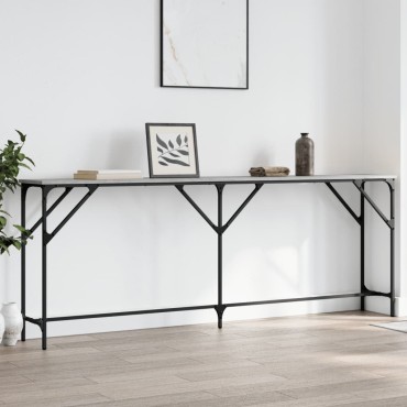 vidaXL Τραπέζι Κονσόλα Γκρι Sonoma 200x29x75cm Επεξεργασμένο Ξύλο 1 τεμ.
