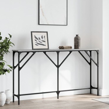 vidaXL Τραπέζι Κονσόλα Γκρι Sonoma 140x23x75cm Επεξεργ. από Ξύλο 1 τεμ.