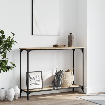 vidaXL Τραπέζι Κονσόλα Sonoma Δρυς 101x30,5x75cm Επεξεργασμένο Ξύλο 1 τεμ.