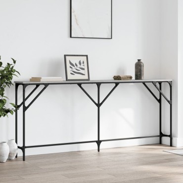 vidaXL Τραπέζι Κονσόλα Γκρι Sonoma 180x23x75cm Επεξεργασμένο Ξύλο 1 τεμ.