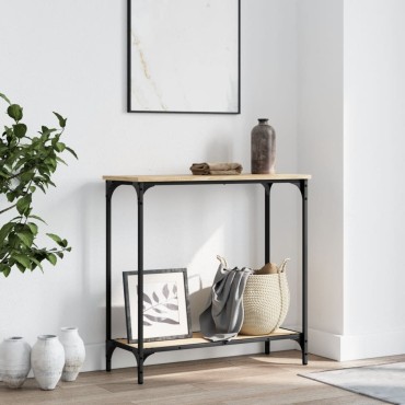 vidaXL Τραπέζι Κονσόλα Sonoma Δρυς 75x30,5x75cm Επεξεργ. Ξύλο 1 τεμ.
