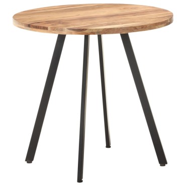 vidaXL Τραπεζαρία από Μασίφ Ξύλο Ακακίας 80x75cm 1 τεμ.