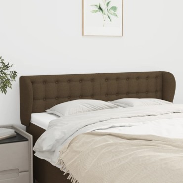 vidaXL Κεφαλάρι με Πτερύγια Σκούρο Καφέ 147x23x78/88cm Υφασμάτινο 1 τεμ.