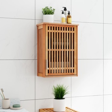 vidaXL Ντουλάπι Μπάνιου Επιτοίχιο 42x23x60cm από Μασίφ Ξύλο Καρυδιάς 1 τεμ.