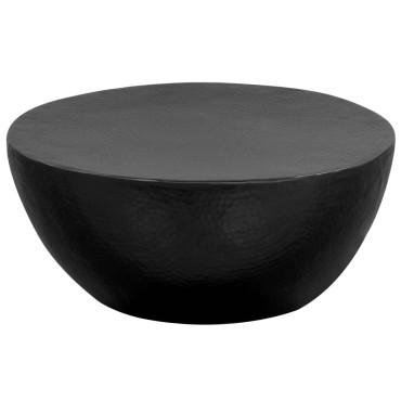 vidaXL Τραπεζάκι Σαλονιού Hammered Μαύρο 70x30cm από Αλουμίνιο 1 τεμ.
