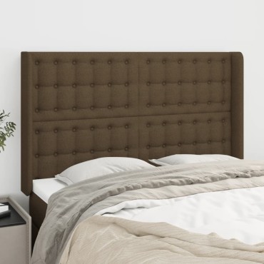 vidaXL Κεφαλάρι με Πτερύγια Σκούρο Καφέ 147x16x118/128cm Υφασμάτινο 1 τεμ.