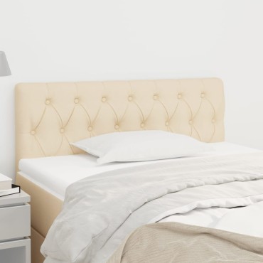 vidaXL Κεφαλάρι Κρεβατιού Κρεμ 90x7x78/88cm Υφασμάτινο 1 τεμ.
