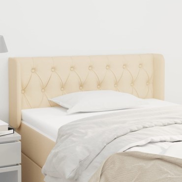 vidaXL Κεφαλάρι με Πτερύγια Κρεμ 93x16x78/88cm Υφασμάτινο 1 τεμ.