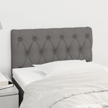 vidaXL Κεφαλάρι Κρεβατιού Σκούρο Γκρι 80x7x78/88cm Υφασμάτινο 1 τεμ.