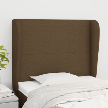 vidaXL Κεφαλάρι με Πτερύγια Σκούρο Καφέ 93x23x118/128cm Υφασμάτινο 1 τεμ.